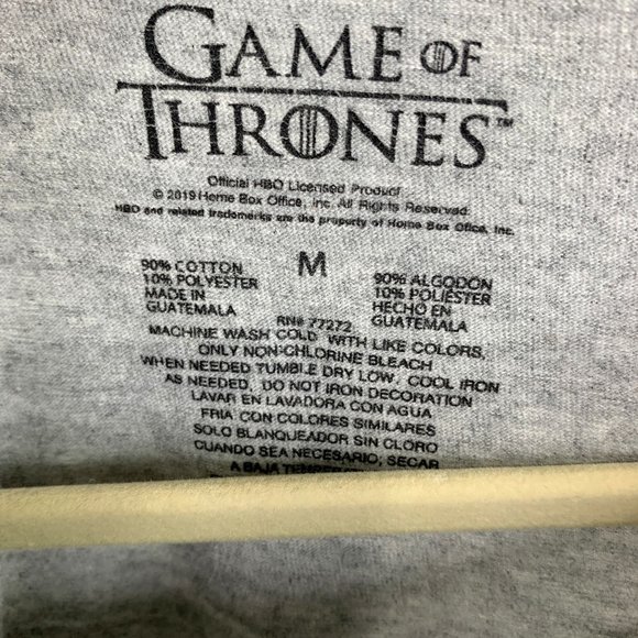 GAME OF THRONES Gray House‎ Of Targaryen DragonCrewneck Sleeveless Tee Sz M - Picture 7 of 7
